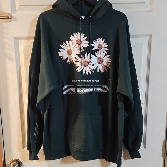 To Write Love On Her Arms Other - TWLOHA (To Write Love On Her Arms) DAISY HOODIE ADULT UNISEX: GREEN: EUC:SIZE XL